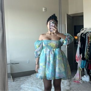 Cupcake princess volume dress poof sleeve